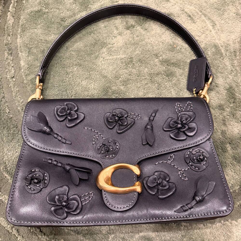 Coach Chain Tabby with Leather Florals